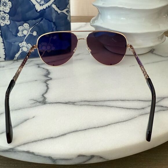 NWOT Quay Australia HIGH KEY LINKS Purple Gradient Aviator Sunglasses - Picture 5 of 7